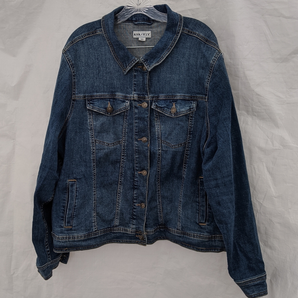 Merona Women's Denim Jean Jacket 3X